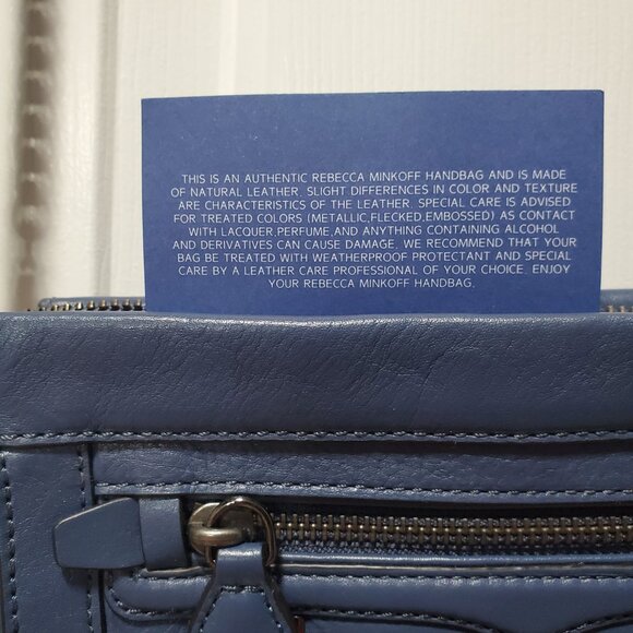 Rebecca Minoff Blue Leather Crossbody - Picture 4 of 6